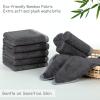 imageYoofoss Luxury Washcloths Towel Set 10 Pack Baby Wash Cloth for BathroomHotelSpaKitchen MultiPurpose Fingertip Towels ampamp Face ClothsDark Grey