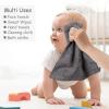 imageYoofoss Luxury Washcloths Towel Set 10 Pack Baby Wash Cloth for BathroomHotelSpaKitchen MultiPurpose Fingertip Towels ampamp Face ClothsDark Grey