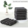 imageYoofoss Luxury Washcloths Towel Set 10 Pack Baby Wash Cloth for BathroomHotelSpaKitchen MultiPurpose Fingertip Towels ampamp Face ClothsDark Grey