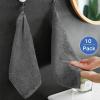 imageYoofoss Luxury Washcloths Towel Set 10 Pack Baby Wash Cloth for BathroomHotelSpaKitchen MultiPurpose Fingertip Towels ampamp Face ClothsDark Grey