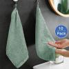 imageYoofoss Luxury Washcloths Towel Set 10 Pack Baby Wash Cloth for BathroomHotelSpaKitchen MultiPurpose Fingertip Towels ampamp Face ClothsGreen