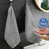 imageYoofoss Luxury Washcloths Towel Set 10 Pack Baby Wash Cloth for BathroomHotelSpaKitchen MultiPurpose Fingertip Towels ampamp Face ClothsLight Grey