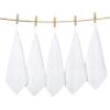 imageYoofoss Luxury Washcloths Towel Set 10 Pack Baby Wash Cloth for BathroomHotelSpaKitchen MultiPurpose Fingertip Towels ampamp Face ClothsWhite
