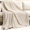 imageYoofoss Muslin Blanket 100 Organic Cotton Throw Large 50quot x 60quot for Bed Couch Summer Gauze Blanket for Adults Lightweight and Breathable Apricot WhiteApricot White