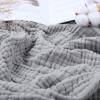 imageYoofoss Muslin Blanket 100 Organic Cotton Throw Large 50quot x 60quot for Bed Couch Summer Gauze Blanket for Adults Lightweight and Breathable Apricot WhiteGrey