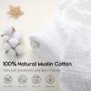 imageYoofoss Muslin Blanket 100 Organic Cotton Throw Large 50quot x 60quot for Bed Couch Summer Gauze Blanket for Adults Lightweight and Breathable Apricot WhiteWhite