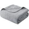 imageYoofoss Muslin Blanket 100 Organic Cotton Throw Large 50quot x 60quot for Bed Couch Summer Gauze Blanket for Adults Lightweight and Breathable Apricot WhiteGrey