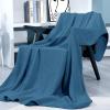 imageYoofoss Muslin Blanket 100 Organic Cotton Throw Large 50quot x 60quot for Bed Couch Summer Gauze Blanket for Adults Lightweight and Breathable Apricot WhiteDark Blue