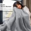 imageYoofoss Muslin Blanket 100 Organic Cotton Throw Large 50quot x 60quot for Bed Couch Summer Gauze Blanket for Adults Lightweight and Breathable Apricot WhiteGrey