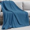 imageYoofoss Muslin Blanket 100 Organic Cotton Throw Large 50quot x 60quot for Bed Couch Summer Gauze Blanket for Adults Lightweight and Breathable Apricot WhiteDark Blue