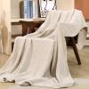 imageYoofoss Muslin Blanket 100 Organic Cotton Throw Large 50quot x 60quot for Bed Couch Summer Gauze Blanket for Adults Lightweight and Breathable Apricot WhiteApricot White