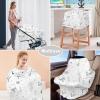 imageYoofoss Nursing Cover Breastfeeding Scarf  Baby Car Seat Covers Infant Stroller Cover Strechy Carseat Canopy for Boys and GirlsBear