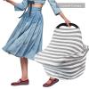 imageYoofoss Nursing Cover Breastfeeding Scarf  Baby Car Seat Covers Infant Stroller Cover Strechy Carseat Canopy for Boys and GirlsBlack Stripe