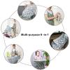 imageYoofoss Nursing Cover Breastfeeding Scarf  Baby Car Seat Covers Infant Stroller Cover Strechy Carseat Canopy for Boys and GirlsGray