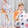 imageYoofoss Nursing Cover Breastfeeding Scarf  Baby Car Seat Covers Infant Stroller Cover Strechy Carseat Canopy for Boys and GirlsSpace