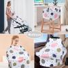 imageYoofoss Nursing Cover Breastfeeding Scarf  Baby Car Seat Covers Infant Stroller Cover Strechy Carseat Canopy for Boys and GirlsSpace