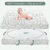 imageYoofoss Waterproof Crib Mattress Protector Quilted Crib Mattress Pad Cover Ultra Soft and Breathable Machine Washable Toddler Mattress Protector for Standard Baby Crib Size 52x28Greenleaves