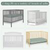 imageYoofoss Waterproof Crib Mattress Protector Quilted Crib Mattress Pad Cover Ultra Soft and Breathable Machine Washable Toddler Mattress Protector for Standard Baby Crib Size 52x28Greenleaves