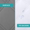 imageYoofoss Waterproof Crib Mattress Protector Quilted Crib Mattress Pad Cover Ultra Soft and Breathable Machine Washable Toddler Mattress Protector for Standard Baby Crib Size 52x28Dark Grey