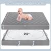 imageYoofoss Waterproof Crib Mattress Protector Quilted Crib Mattress Pad Cover Ultra Soft and Breathable Machine Washable Toddler Mattress Protector for Standard Baby Crib Size 52x28Dark Grey 2 Pack