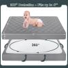 imageYoofoss Waterproof Crib Mattress Protector Quilted Crib Mattress Pad Cover Ultra Soft and Breathable Machine Washable Toddler Mattress Protector for Standard Baby Crib Size 52x28Dark Greydark Green 2 Pack