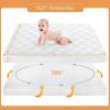 imageYoofoss Waterproof Crib Mattress Protector Quilted Crib Mattress Pad Cover Ultra Soft and Breathable Machine Washable Toddler Mattress Protector for Standard Baby Crib Size 52x28White 2 Pack