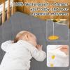 imageYoofoss Waterproof Crib Mattress Protector Quilted Crib Mattress Pad Cover Ultra Soft and Breathable Machine Washable Toddler Mattress Protector for Standard Baby Crib Size 52x28Dark Greydark Green 2 Pack