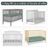 imageYoofoss Waterproof Crib Mattress Protector Quilted Crib Mattress Pad Cover Ultra Soft and Breathable Machine Washable Toddler Mattress Protector for Standard Baby Crib Size 52x28Dark Greydark Green 2 Pack
