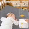 imageYoofoss Waterproof Crib Mattress Protector Quilted Crib Mattress Pad Cover Ultra Soft and Breathable Machine Washable Toddler Mattress Protector for Standard Baby Crib Size 52x28Dark Grey 2 Pack