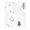 imageYoofoss Baby Blanket Super Soft Minky Swaddle Cuddle Blanket with Double Layer Plush Dot Backing Printed Receiveing Blanket for Boys Girls Nursery Stroller Crib Newborn Blanket 30x40In Bear