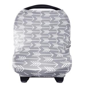 imageYoofoss Nursing Cover Breastfeeding Scarf  Baby Car Seat Covers Infant Stroller Cover Strechy Carseat Canopy for Boys and GirlsGrey