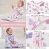 imageYoofoss Baby Sleep Sack 06 Months 15 Tog Baby Wearable Blanket with 2Way Zipper 100 Organic Cotton Fabric Winter Infant Sleeping Sack Warm Soft Comfy05 Togpurple Unicorn