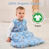imageYoofoss Baby Sleep Sack 06 Months 15 Tog Baby Wearable Blanket with 2Way Zipper 100 Organic Cotton Fabric Winter Infant Sleeping Sack Warm Soft Comfy15 Togblue Sailboat