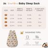 imageYoofoss Baby Sleep Sack 06 Months 15 Tog Baby Wearable Blanket with 2Way Zipper 100 Organic Cotton Fabric Winter Infant Sleeping Sack Warm Soft Comfy15 Togbrown Excavator