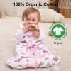imageYoofoss Baby Sleep Sack 06 Months 15 Tog Baby Wearable Blanket with 2Way Zipper 100 Organic Cotton Fabric Winter Infant Sleeping Sack Warm Soft Comfy15 Togpurple Butterfly