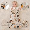 imageYoofoss Baby Sleep Sack 06 Months 15 Tog Baby Wearable Blanket with 2Way Zipper 100 Organic Cotton Fabric Winter Infant Sleeping Sack Warm Soft Comfy15 Togbrown Excavator