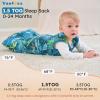 imageYoofoss Baby Sleep Sack 06 Months 15 Tog Baby Wearable Blanket with 2Way Zipper 100 Organic Cotton Fabric Winter Infant Sleeping Sack Warm Soft Comfy15 Togblue Green Dinosaur