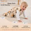 imageYoofoss Baby Sleep Sack 06 Months 15 Tog Baby Wearable Blanket with 2Way Zipper 100 Organic Cotton Fabric Winter Infant Sleeping Sack Warm Soft Comfy15 Togbrown Excavator
