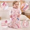 imageYoofoss Baby Sleep Sack 06 Months 15 Tog Baby Wearable Blanket with 2Way Zipper 100 Organic Cotton Fabric Winter Infant Sleeping Sack Warm Soft Comfy15 Togpink Unicorn