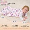 imageYoofoss Baby Sleep Sack 06 Months 15 Tog Baby Wearable Blanket with 2Way Zipper 100 Organic Cotton Fabric Winter Infant Sleeping Sack Warm Soft Comfy15 Togpurple Butterfly