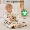 imageYoofoss Baby Sleep Sack 06 Months 15 Tog Baby Wearable Blanket with 2Way Zipper 100 Organic Cotton Fabric Winter Infant Sleeping Sack Warm Soft Comfy15 Togbrown Excavator