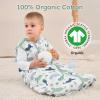 imageYoofoss Baby Sleep Sack 06 Months 15 Tog Baby Wearable Blanket with 2Way Zipper 100 Organic Cotton Fabric Winter Infant Sleeping Sack Warm Soft Comfy15 Togblue Green Zebra