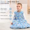 imageYoofoss Baby Sleep Sack 06 Months 15 Tog Baby Wearable Blanket with 2Way Zipper 100 Organic Cotton Fabric Winter Infant Sleeping Sack Warm Soft Comfy15 Togblue Sailboat