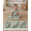 imageYoofoss Baby Sleep Sack 06 Months 15 Tog Baby Wearable Blanket with 2Way Zipper 100 Organic Cotton Fabric Winter Infant Sleeping Sack Warm Soft ComfyBananaleafgreen