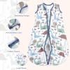 imageYoofoss Baby Sleep Sack 06 Months 15 Tog Baby Wearable Blanket with 2Way Zipper 100 Organic Cotton Fabric Winter Infant Sleeping Sack Warm Soft ComfyDinosaur