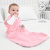 imageYoofoss Baby Sleep Sack 06 Months 15 Tog Baby Wearable Blanket with 2Way Zipper 100 Organic Cotton Fabric Winter Infant Sleeping Sack Warm Soft ComfyPinkbluepurple