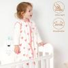 imageYoofoss Baby Sleep Sack 06 Months 15 Tog Baby Wearable Blanket with 2Way Zipper 100 Organic Cotton Fabric Winter Infant Sleeping Sack Warm Soft ComfyPink  Heart  Butterfly