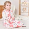 imageYoofoss Baby Sleep Sack 06 Months 15 Tog Baby Wearable Blanket with 2Way Zipper 100 Organic Cotton Fabric Winter Infant Sleeping Sack Warm Soft ComfyPink  Heart  Butterfly