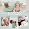 imageYoofoss Hooded Baby Towels for Newborn 2 Pack 100 Muslin Organic Cotton Baby Bath Towel with Hood for Babies Infant Toddler and Kids 32x32Inch Soft and Absorbent Newborn Essential BeigeampampCoffeeGreen and White Forest