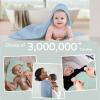imageYoofoss Hooded Baby Towels for Newborn 2 Pack 100 Muslin Organic Cotton Baby Bath Towel with Hood for Babies Infant Toddler and Kids 32x32Inch Soft and Absorbent Newborn Essential BeigeampampCoffeeBlue and Green